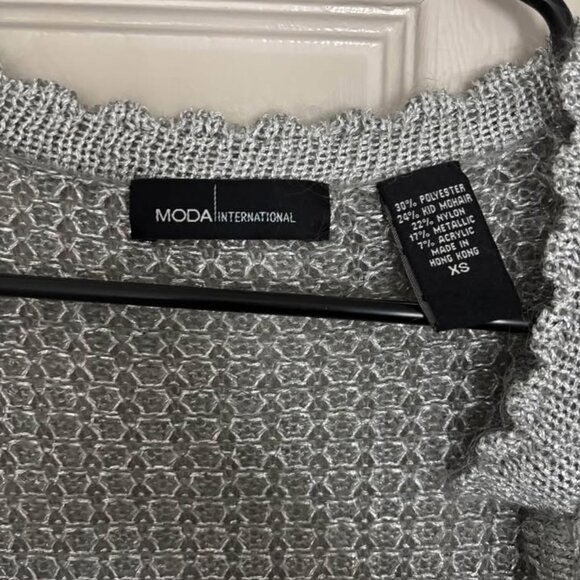 Like new women's silver Moda International vintage duster size XS - Picture 4 of 5